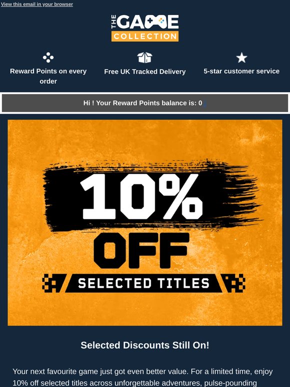 🕶️ Your Next Mission Awaits + 10% Off Selected Games