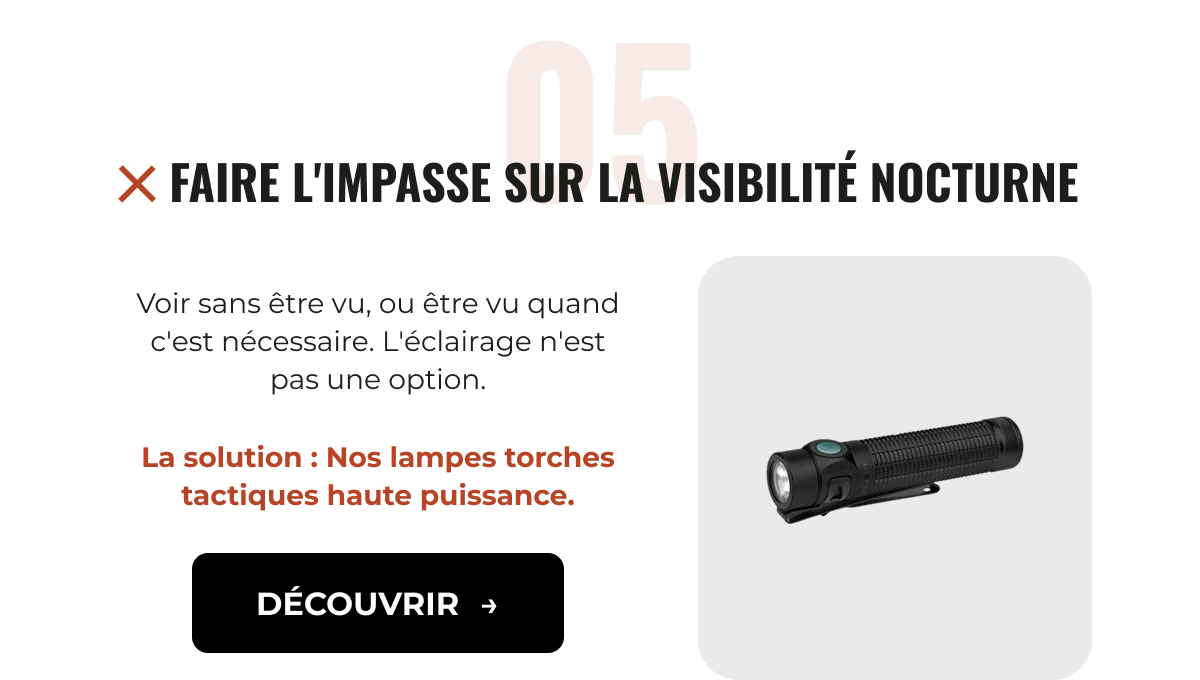Faire l'impasse sur la visibilité nocturne 1