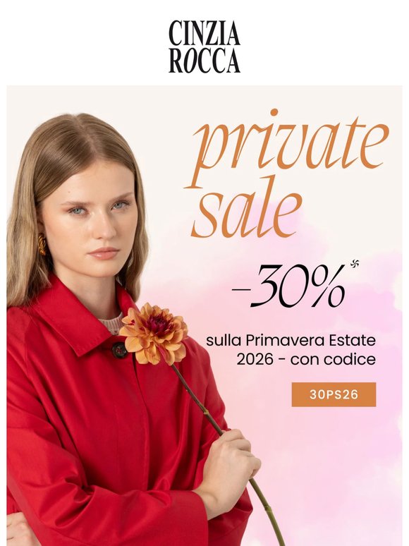 Private Sale: 30% di sconto - Ora con il codice 30PS26