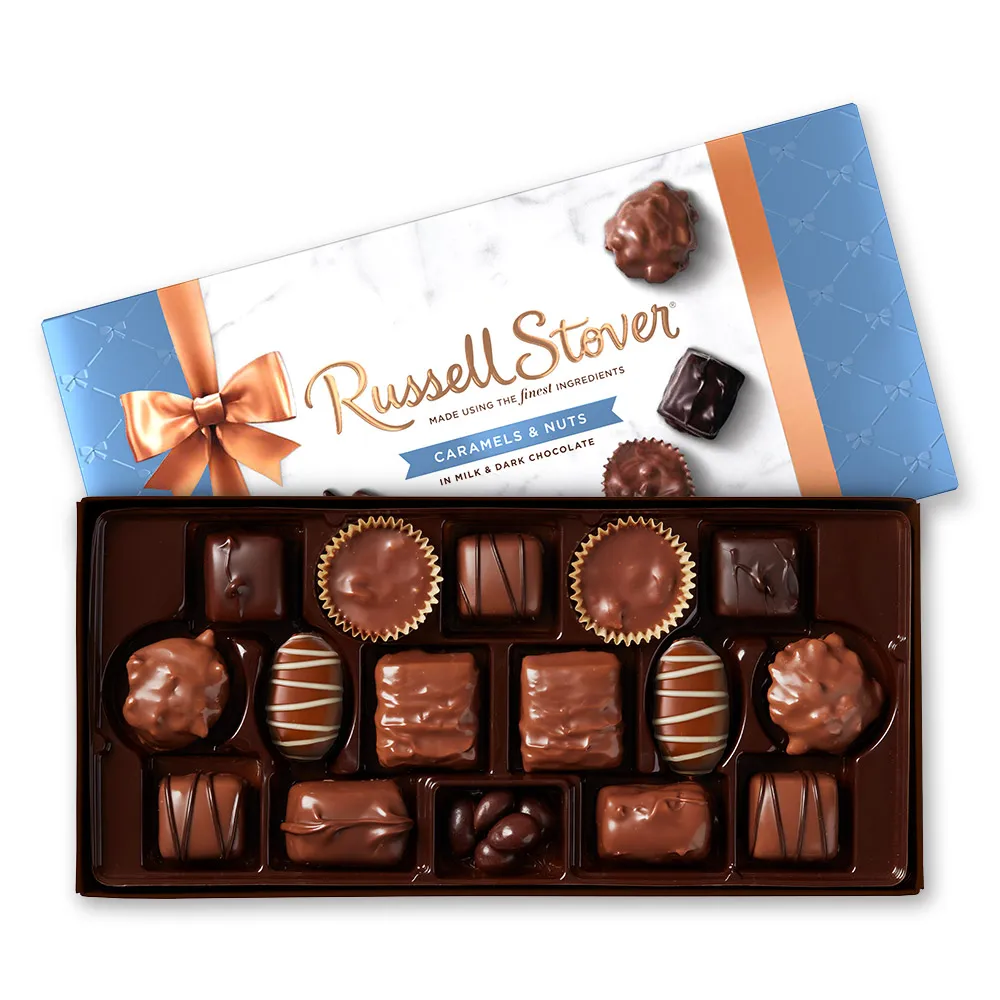 Caramels and Nuts Assortment, 9.4 oz. Box