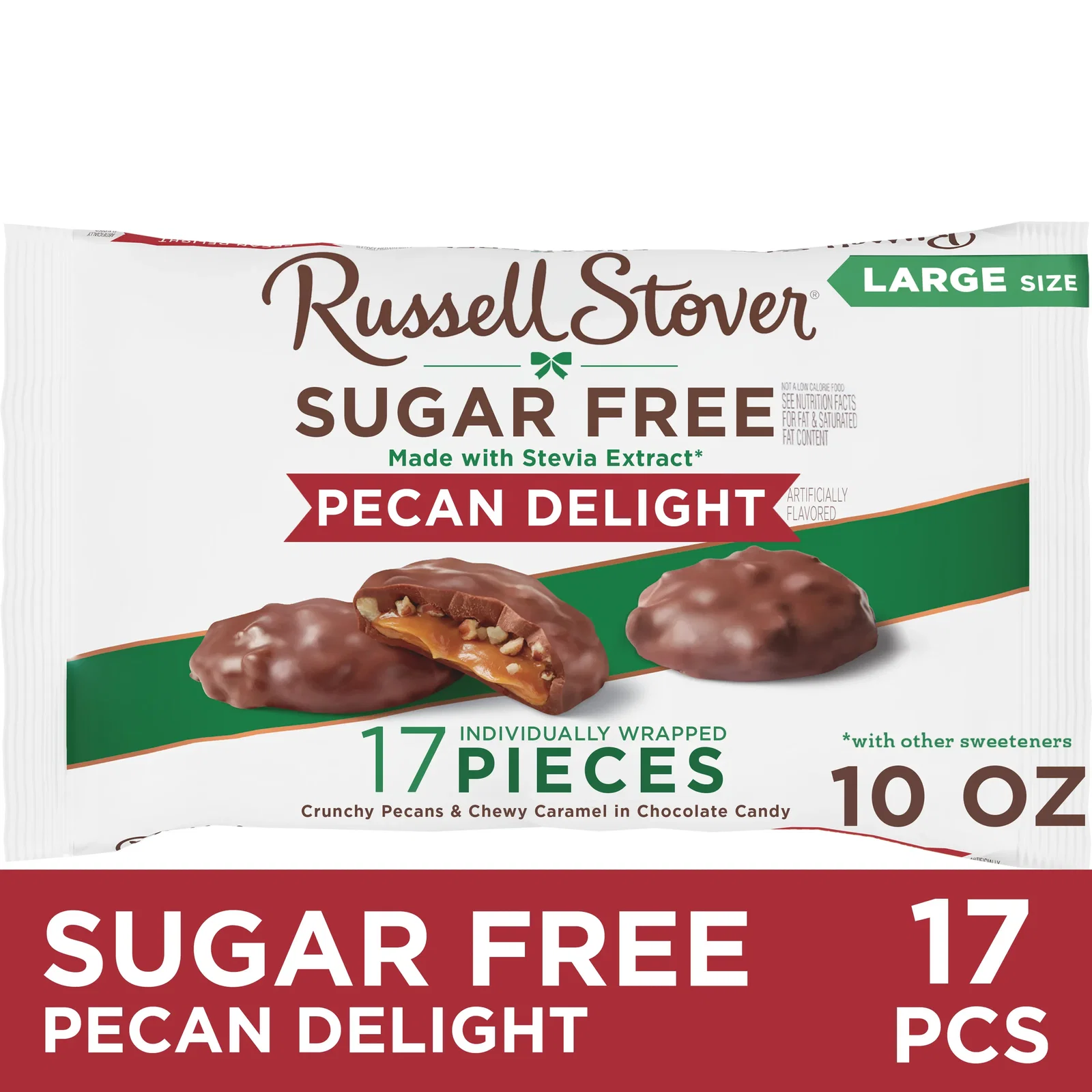 Sugar Free Pecan Delight Chocolate Candy, 10 Oz. Bag