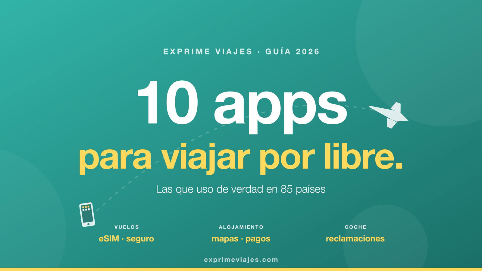 10 apps imprescindibles para viajar por libre (2026)