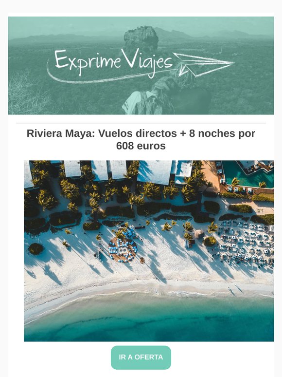 💎 Riviera Maya: Vuelos directos + 8 noches por 608 euros
