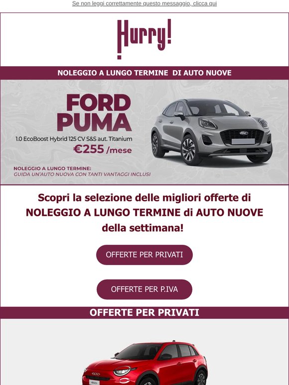 🚘HURRY! Noleggio | Le MIGLIORI OFFERTE della settimana 🚘 Scopri tutte le auto a noleggio a prezzi scontati!