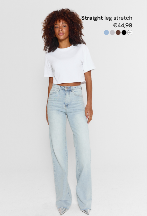Straight leg stretch jeans
