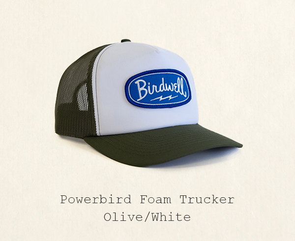 Powerbird Foam Trucker - Olive/White