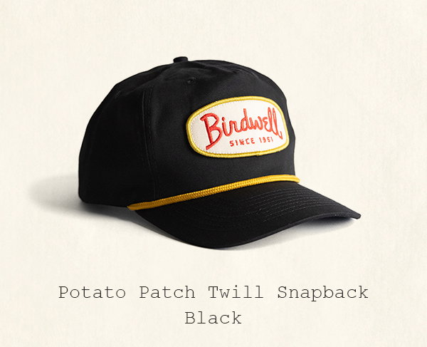 Potato Patch Twill Snapback - Black