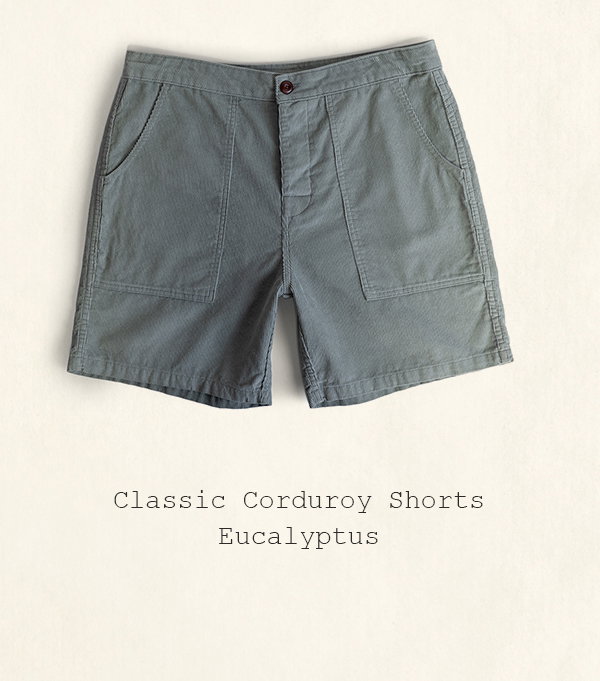 Classic Corduroy Shorts - Eucalyptus