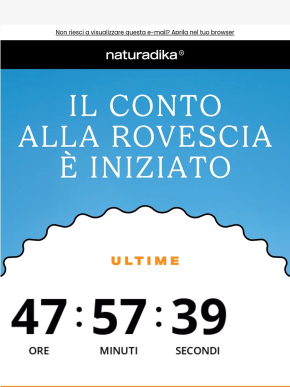 🚨Ultime ore con fino a -50% DI SCONTO*