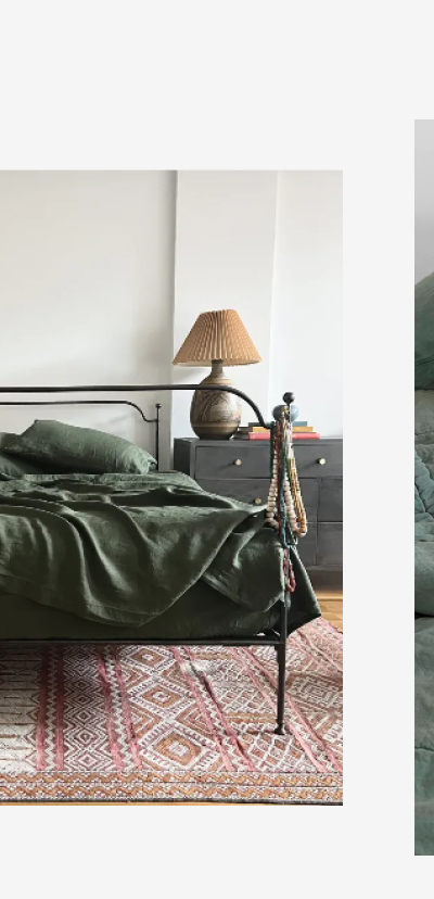 Grape Leaf Linen Sheet Set