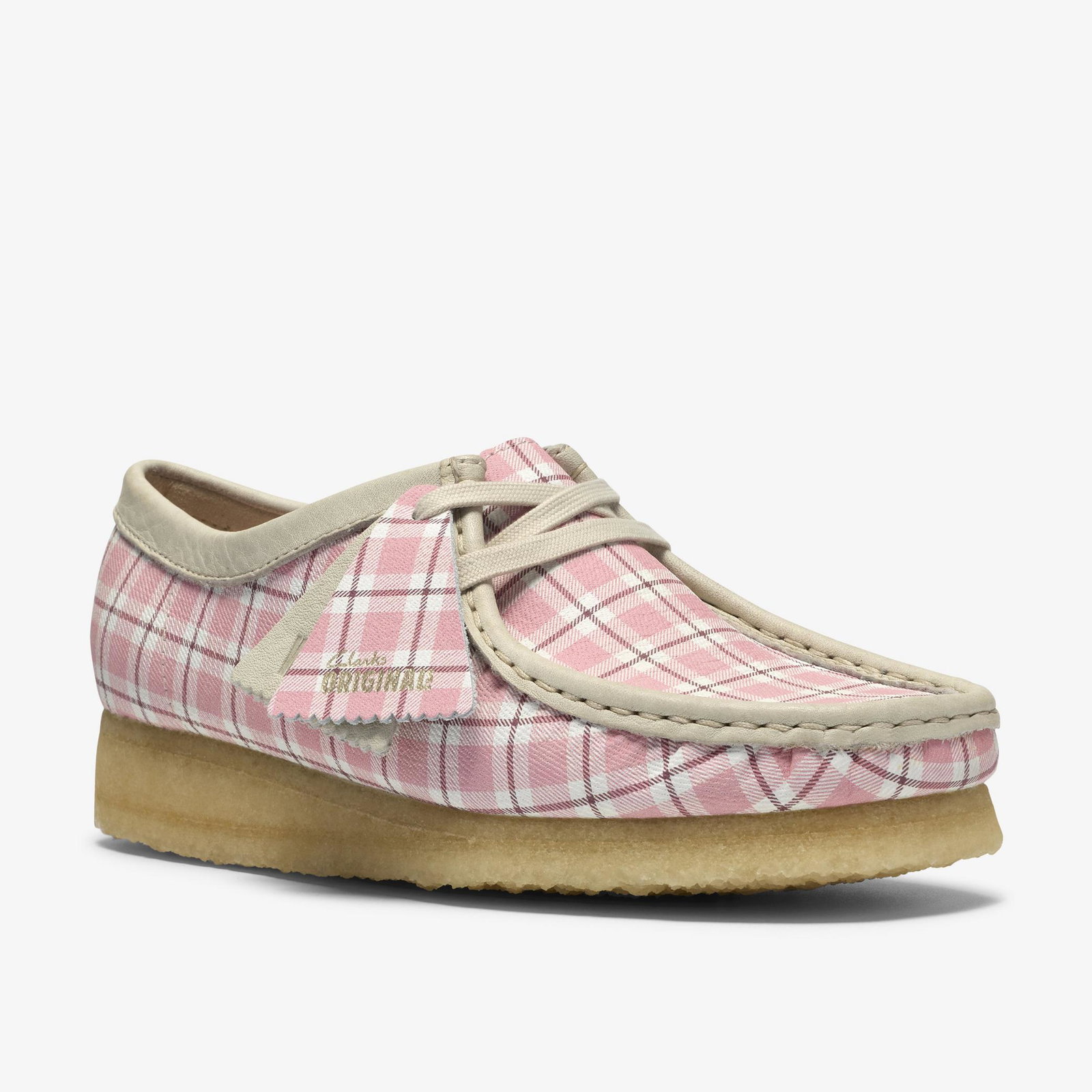 Shop Wallabee Pink Check