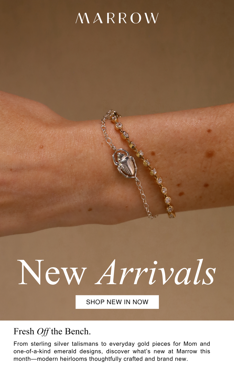 From sterling silver talismans to everyday gold pieces for Mom and one-of-a-kind emerald designs, discover what’s new at Marrow this month—modern heirlooms thoughtfully crafted and brand new.