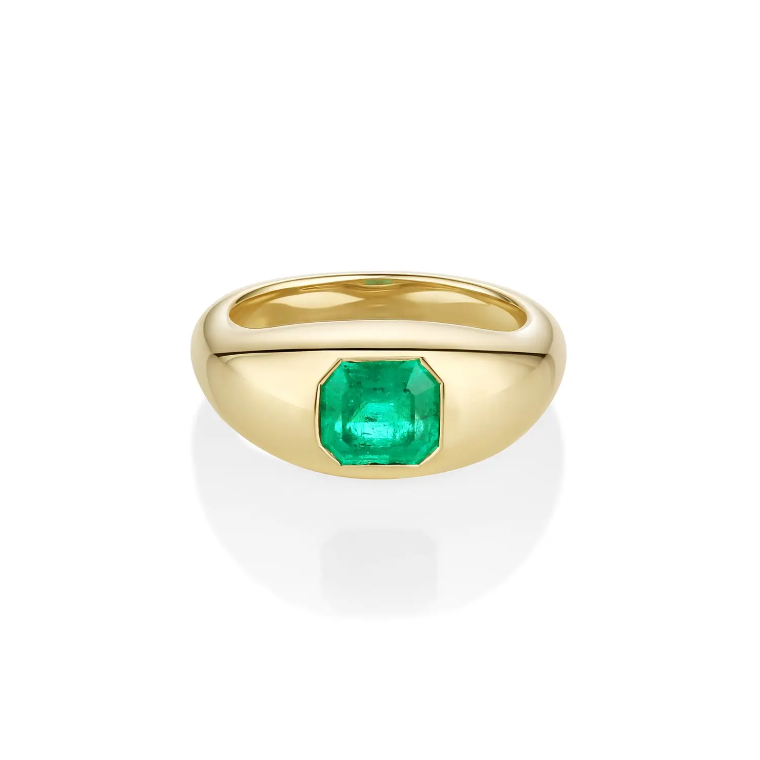 Image of 1.28ct Emerald Bombe Ring