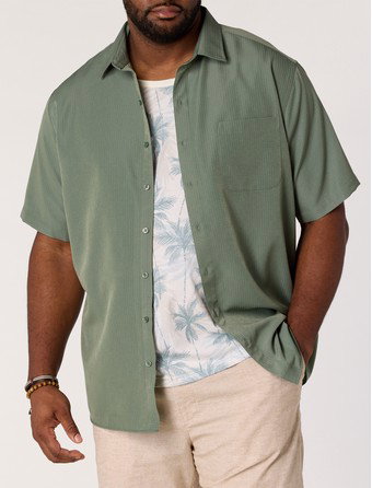 Microfiber Comfort Grid Sport Shirt