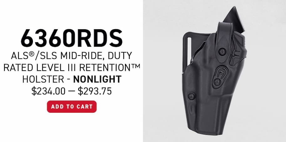 6360RDS - ALS®/SLS Mid-Ride, Duty Rated Level III Retention™ Holster