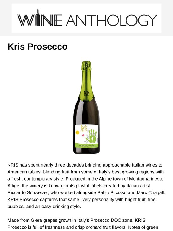 Brand-new crisp Prosecco from KRIS! 🍾