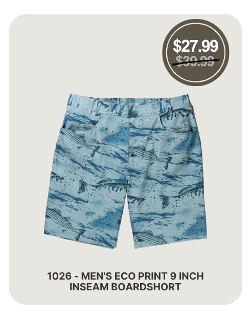 Men's Eco Print 9 Inch Inseam Boardshort
