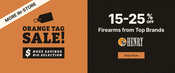 Orange Tag Sale | 15-25% Off Firearms from Top Brands