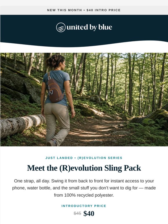 Meet the (R)evolution Sling Pack — $40