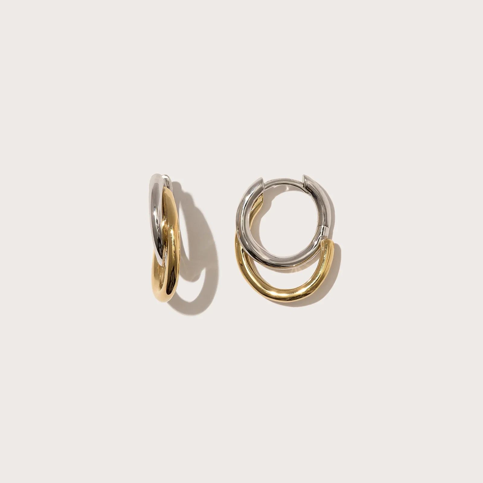 Image of Small Mixed Metal Spiralis Hoops