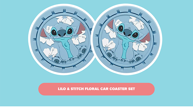 Lilo and Stitch Floral Car Coaster Set