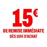 15€ offerts en bon d'achat dès 100€ d'achat