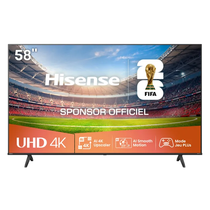HISENSE Téléviseur 4K LED 58'' 146 cm 58E61QT