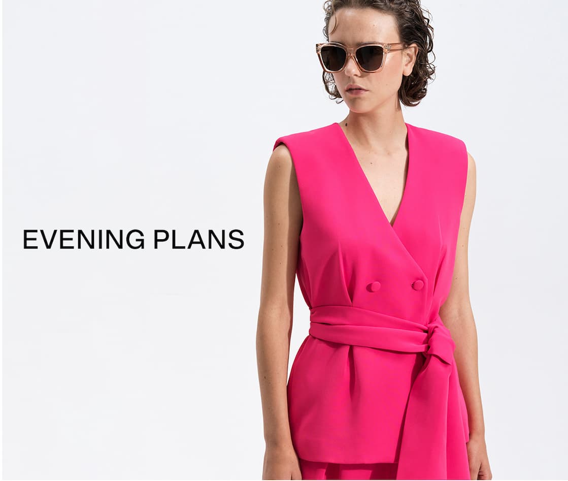 Tiana Self Tie V-Neck Pink Waistcoat