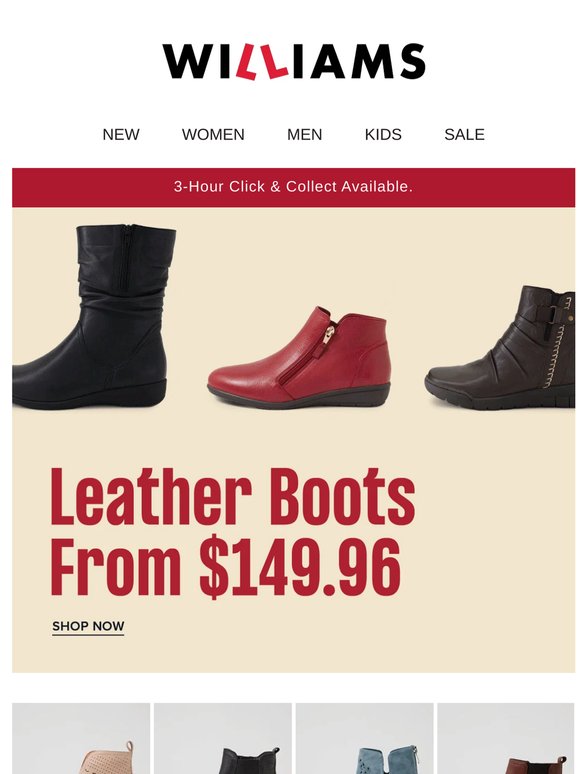 Leather Boots From $149.96 👢