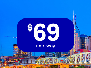 Fares from JFK to BNA.