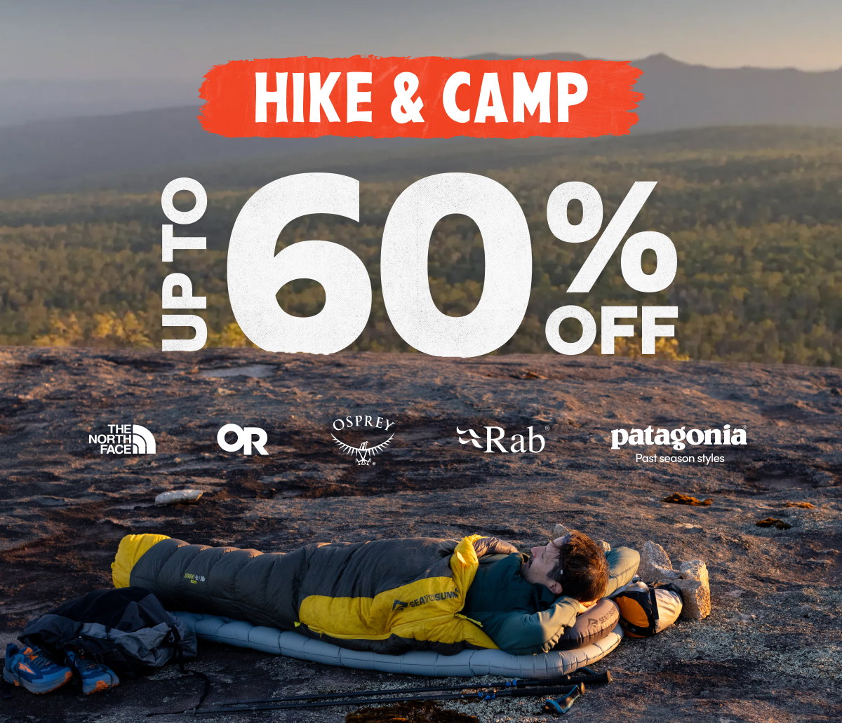 Hike & Camp Essentials Up To 60% Off!