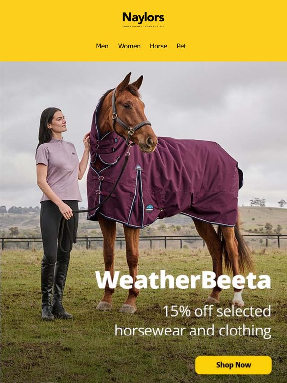 15% OFF Selected WeatherBeeta