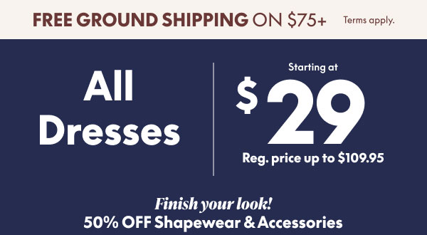 Dresses starting at $29