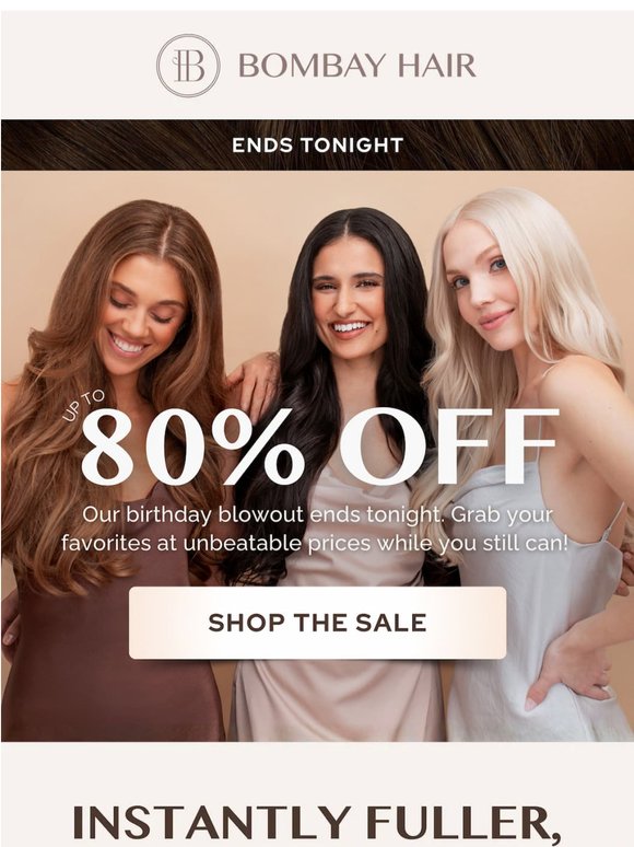 ENDS TODAY: 80% Off* ⏰