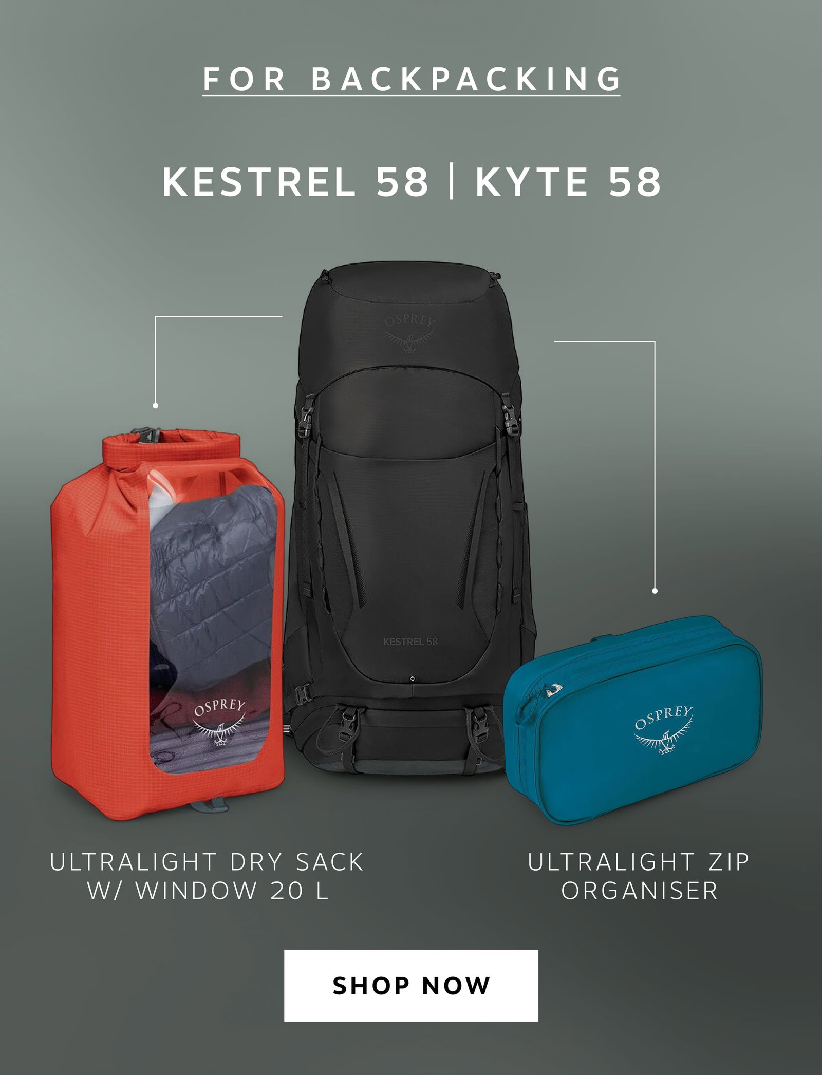 For Backpacking - Kestrel 58 | Kyte 58