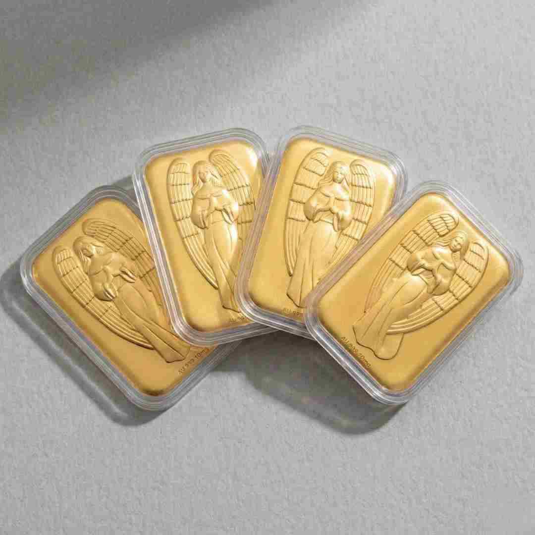 Image of Set of Four 24K Yellow Gold (99.99% Gold Purity) Essential Angel Piece