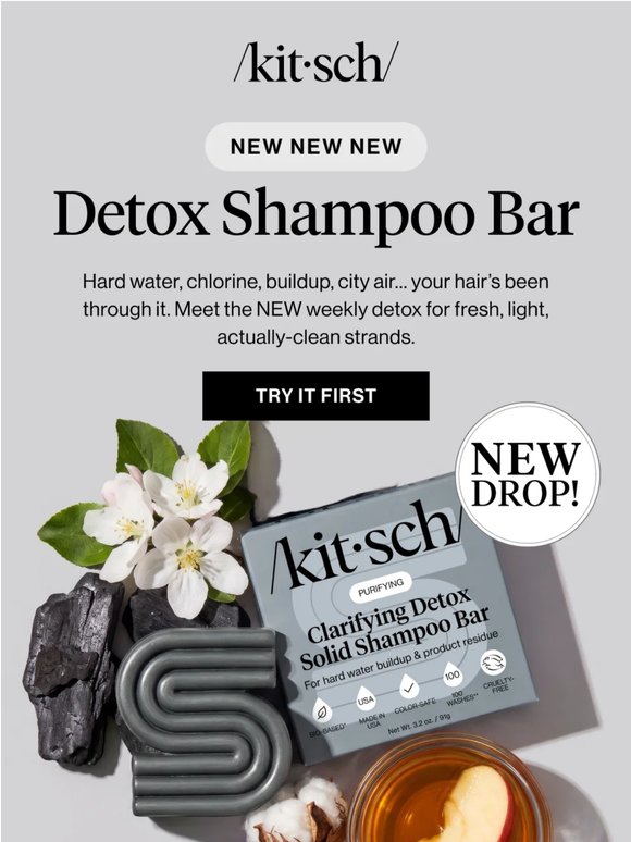 NEW! Detox Solid Shampoo Bar 🖤
