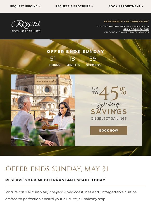 Offer Ends Sunday – Up to 45% Savings on Mediterranean Voyages