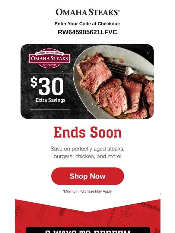 Your $30 Reward Card ENDS SOON! Terms apply.