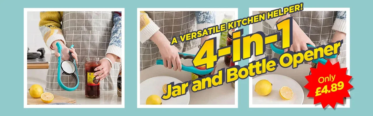 JO105 - Ashley 4 in 1 Jar and Bottle Opener - Only £4.89