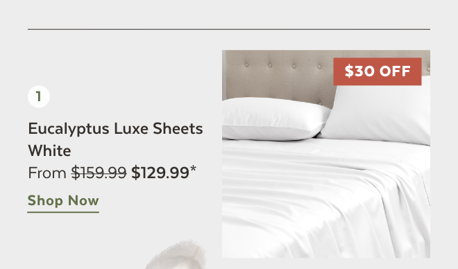 Shop White Eucalyptus Luxe Sheets