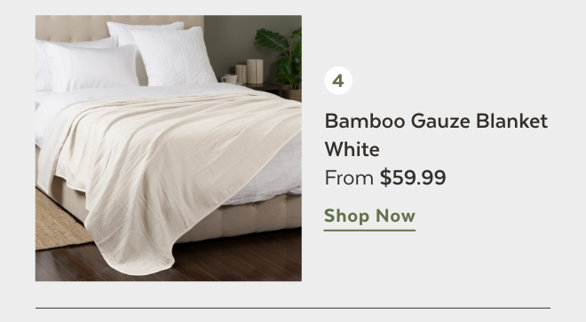 Shop White Bamboo Gauze Blanket