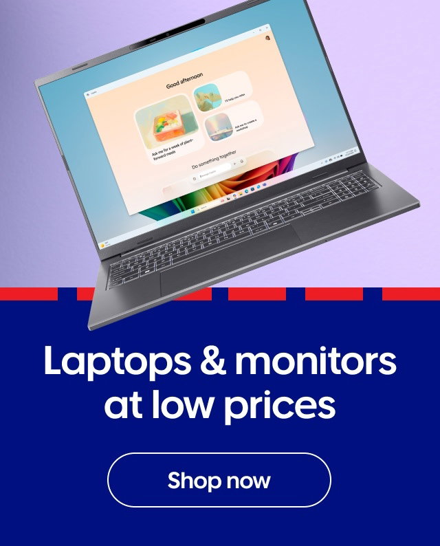 Laptops & monitors at low prices