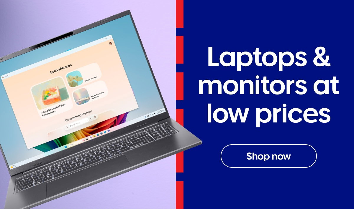 Laptops & monitors at low prices