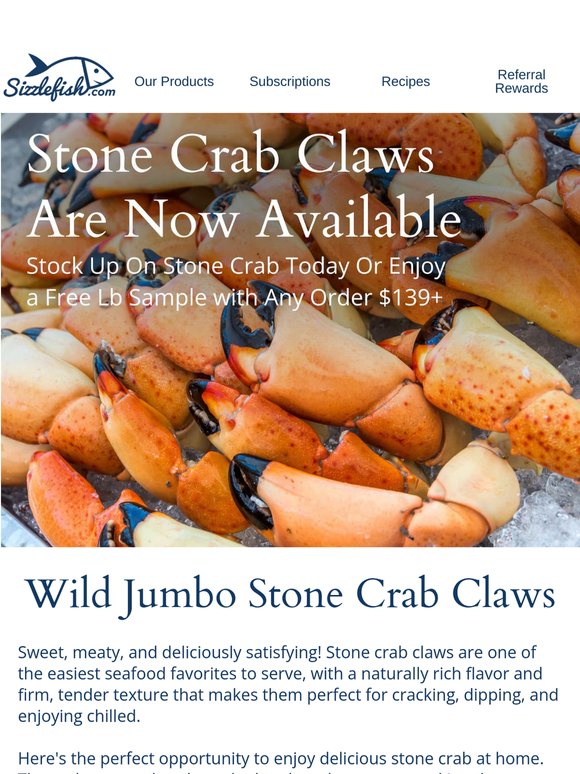 🚨NEW PRODUCT: Stone Crab Claws Are Here!