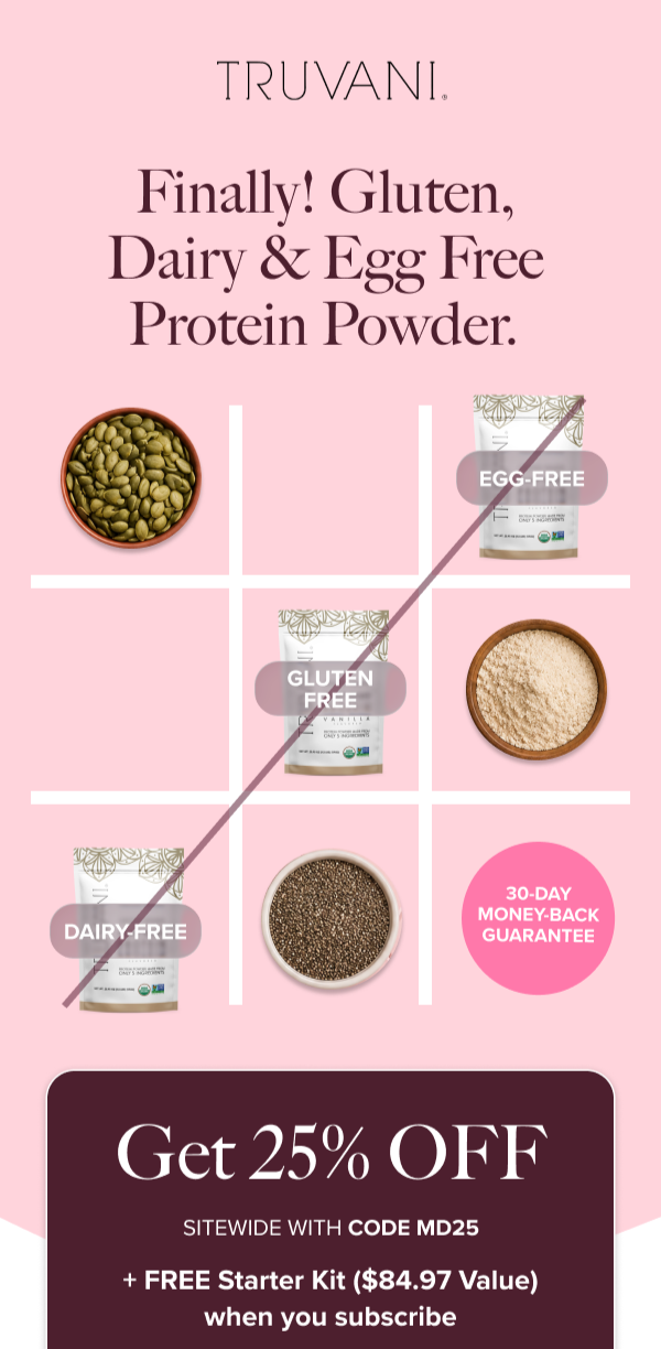 Finally! Gluten,  Dairy & Egg Free  Protein Powder.