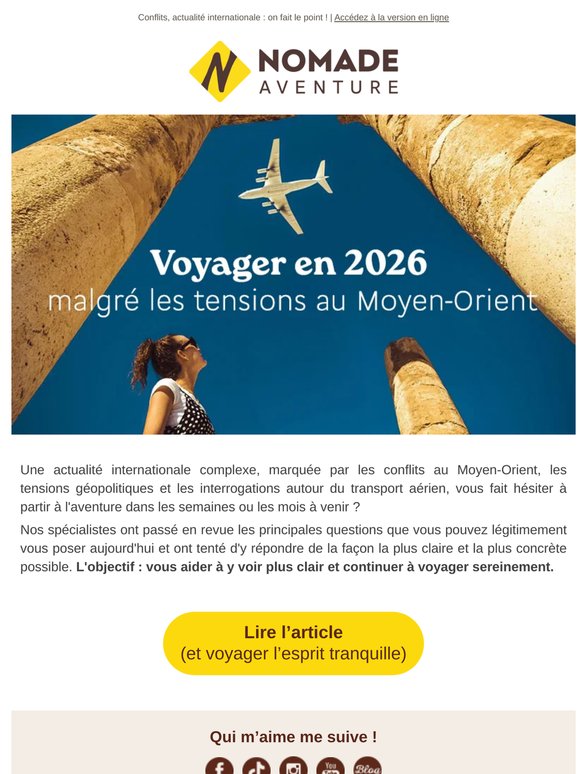 Vous hésitez à partir en voyage en ce moment ? 🤔