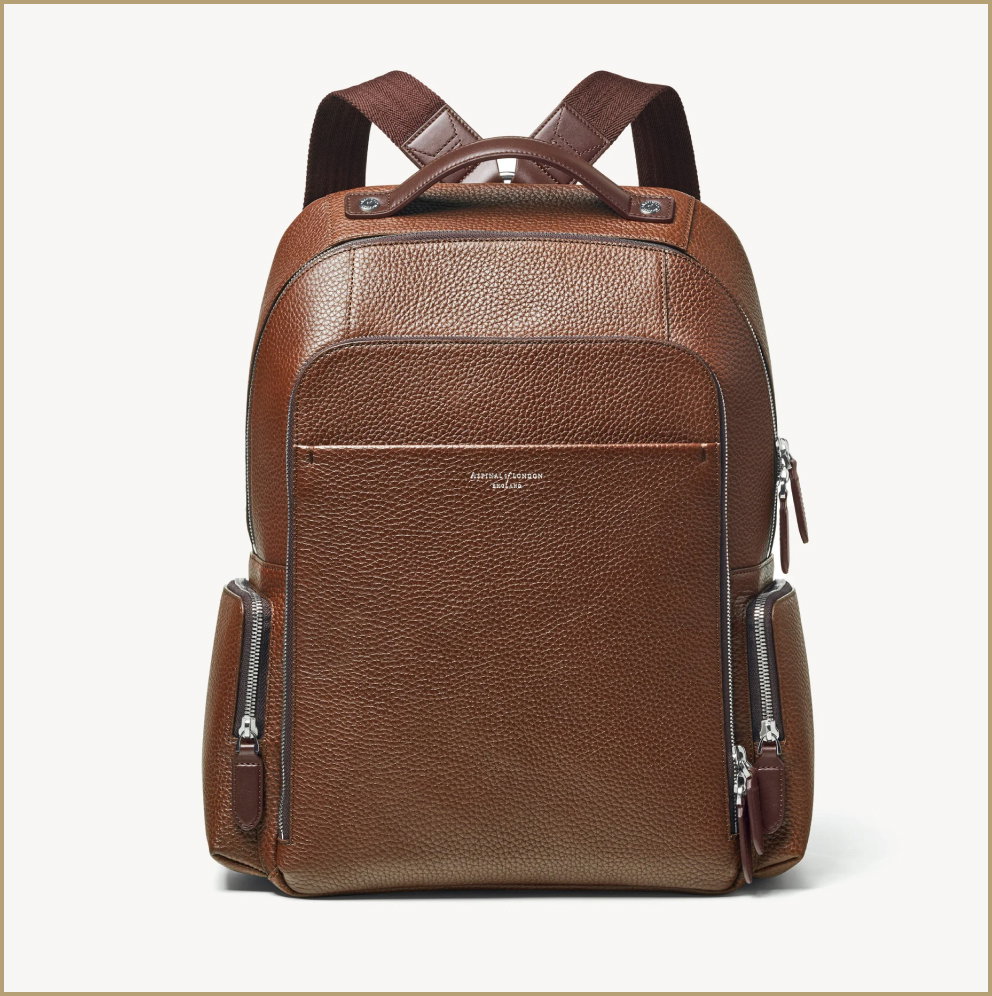 Zipped Leather Backpack
