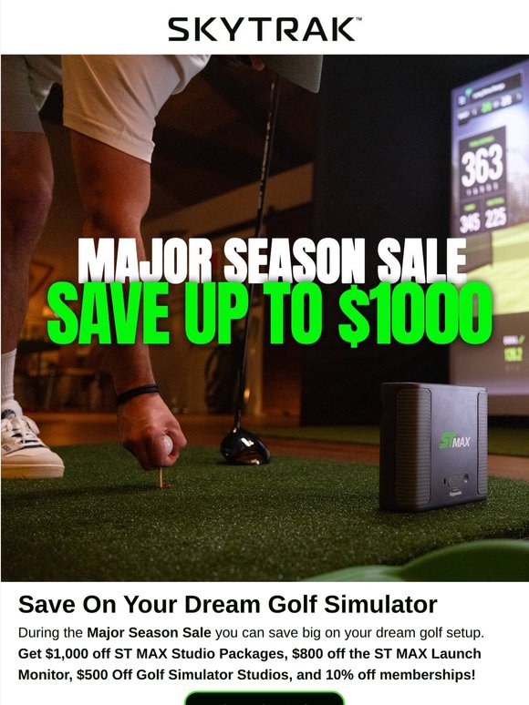 Still Time to Save: Up to $1,000 Off SKYTRAK