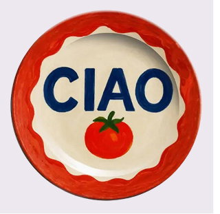 Ciao Tomato Statement Plate